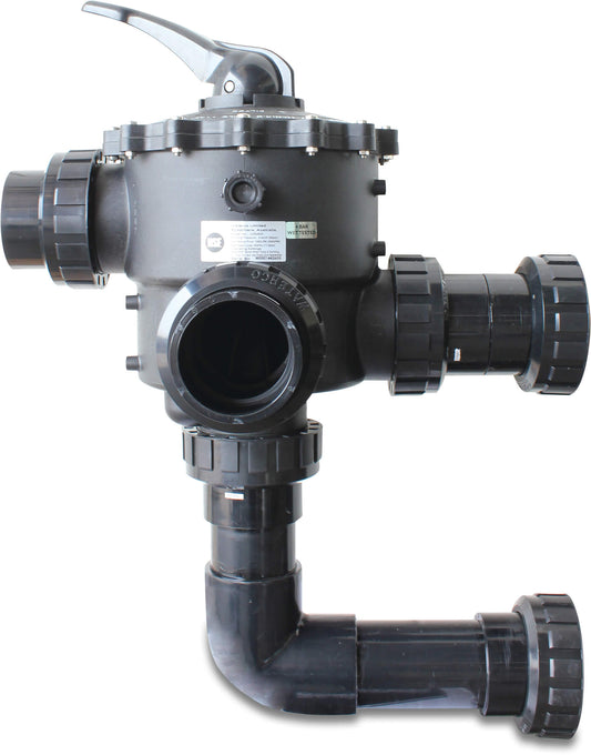 Waterco Commercial Mehrwegeventile 4bar für seitliche Montage Filter Typ 6-Wegeventil, komplett verrohrt