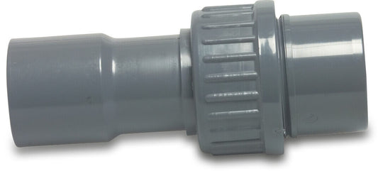 VDL Verschraubung PVC-U 32 mm x 32/40 mm Klebemuffe x Klebemuffe/Klebestutzen 7,5bar Grau (VE: 10 St.)