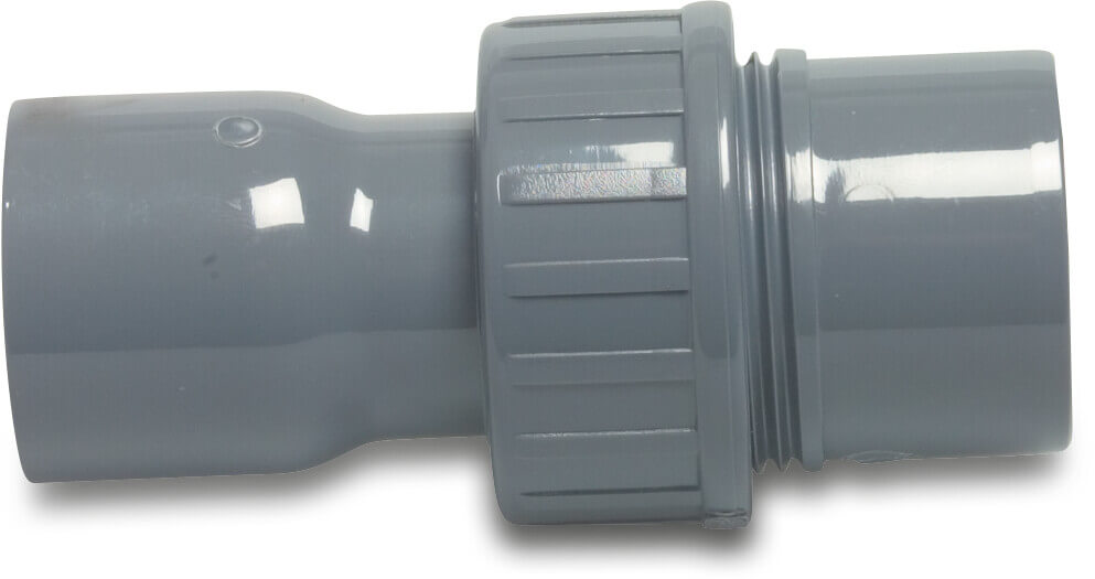 VDL Verschraubung aus Rohr hergestellt PVC-U Klebemuffe x Klebemuffe/Klebestutzen 10bar Grau