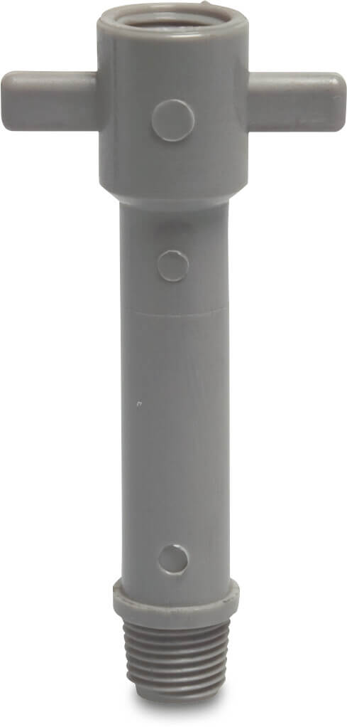 VDL Verlängerungsrohr Kunststoff 3/8WW Innengewinde x Außengewinde 6cm Schwarz (VE: 10 St.)