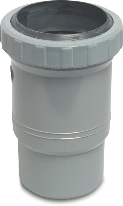 Langmuffe PVC-U 110 mm Klebemuffe x Steckmuffe Grau (VE: 12 St.)