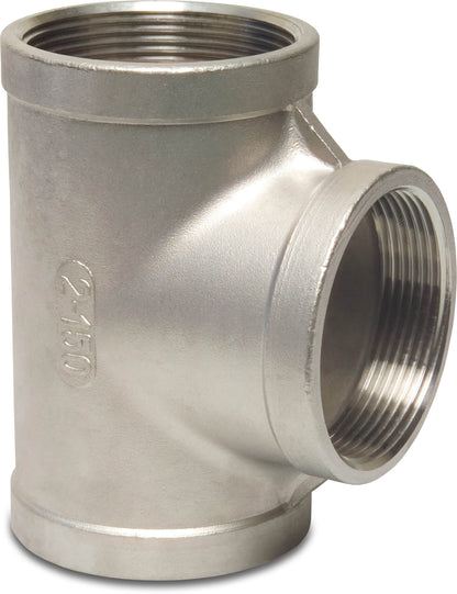 Profec Nr. 130 T-Stück 90° Edelstahl 316 Innengewinde 16bar