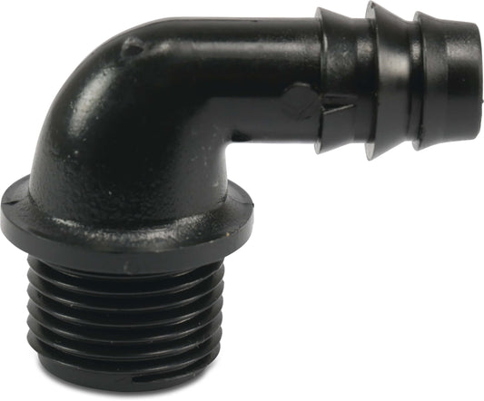 Azud Winkel 90° acetal Außengewinde x Tülle 5,5bar Schwarz