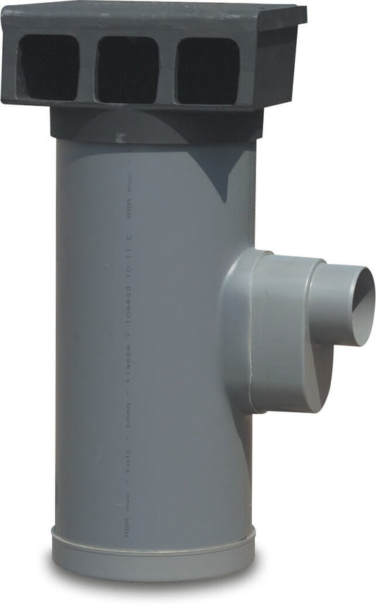 Bürgersteigablauf PVC-U 315 mm x 125 mm Stutzen Grau KOMO Typ TK 315-2 (VE: 24 St.)