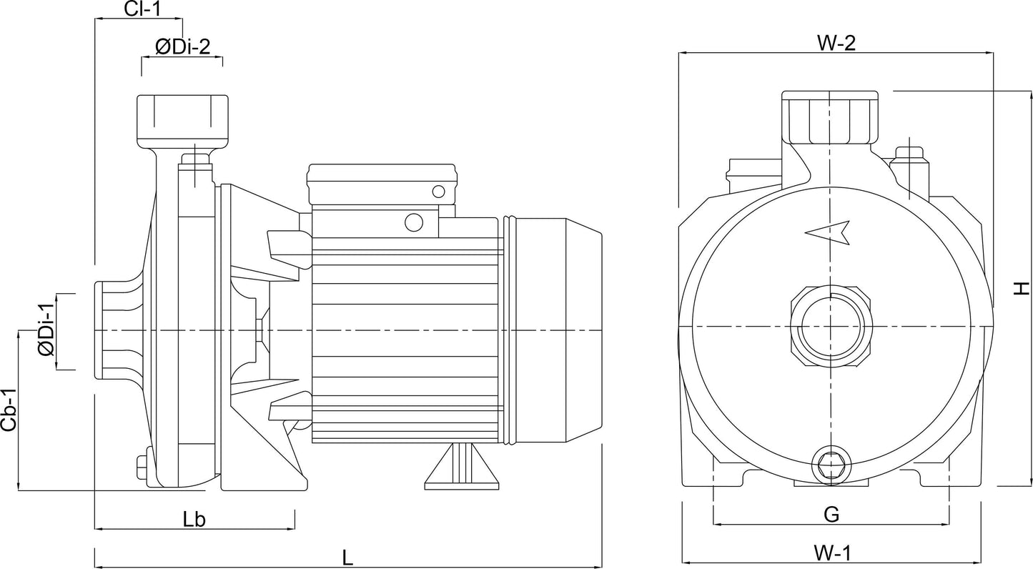Foras KM 400/1 T Kreiselpumpe Gusseisen 2" x 1 1/4" Innengewinde 8bar 6,8A 400/690VAC Blau