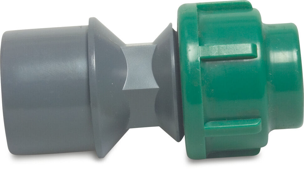 VDL Kupplung PVC-U/PP Klebemuffe/Klebestutzen x Klemm 10bar Grau/Grün