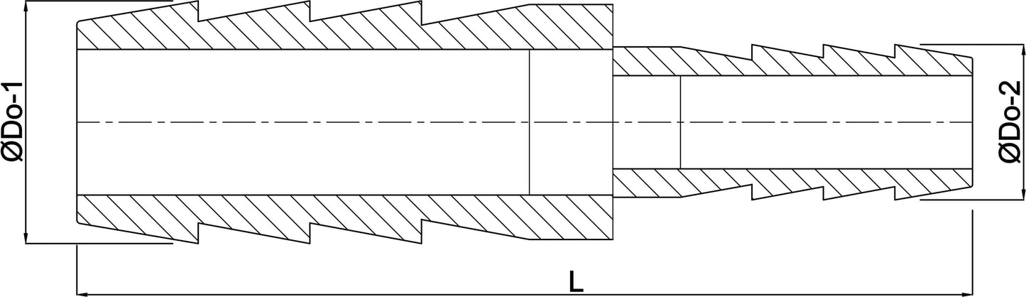 Schlauchverbinder Nylon Schlauchtülle 10bar Weiß