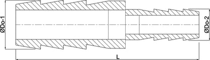 Schlauchverbinder Nylon Schlauchtülle 10bar Weiß