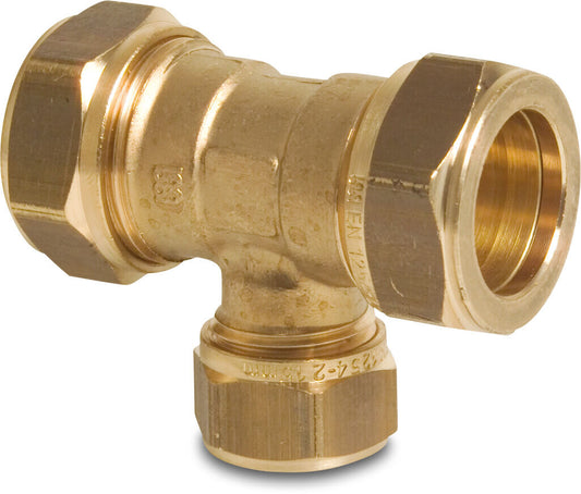 Bonfix Reduzier T-Stück 90° Messing Klemm KIWA/GASTEC