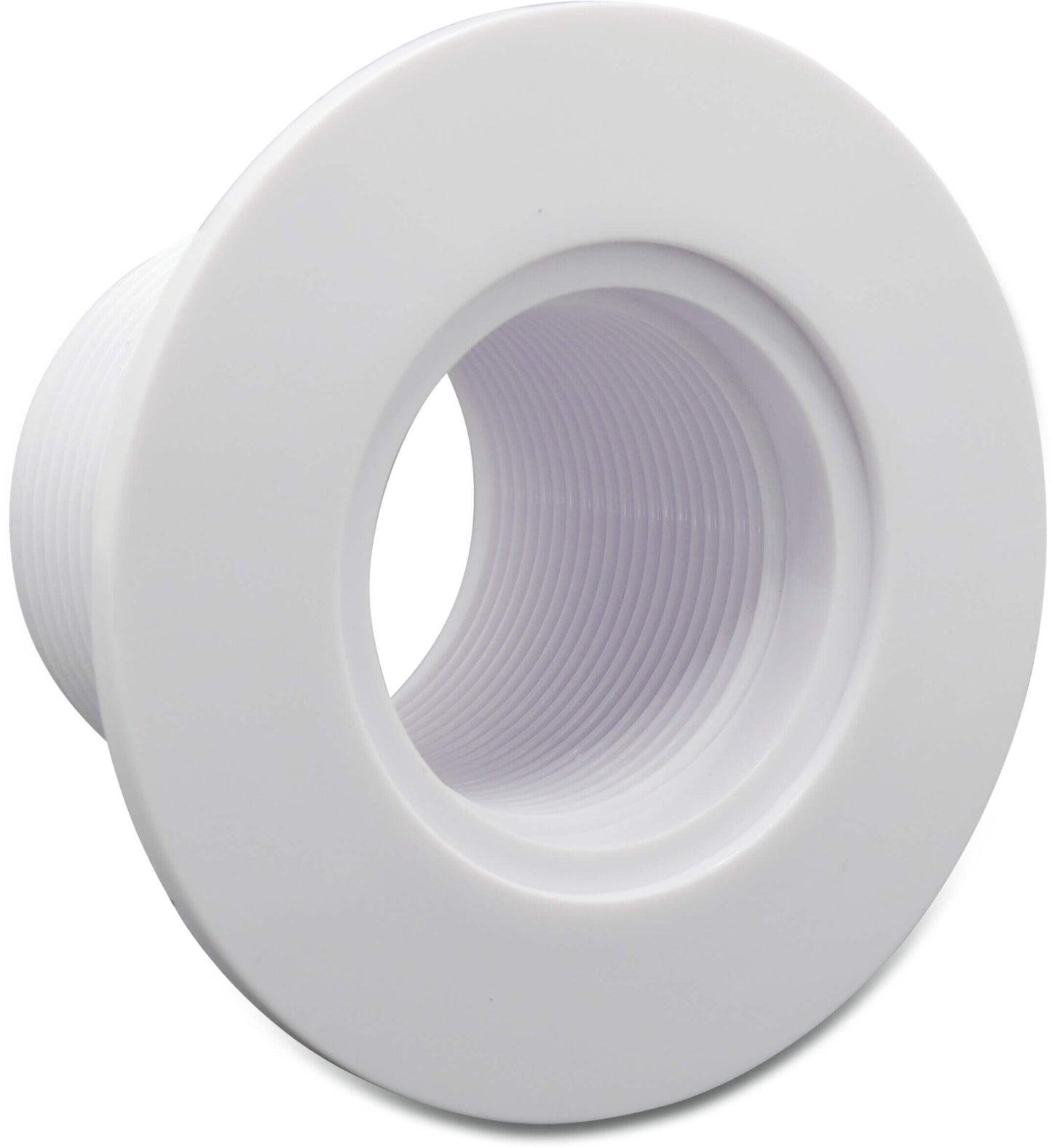 Einlassarmatur 2" x 1 1/2" Außengewinde x Innengewinde Weiß
