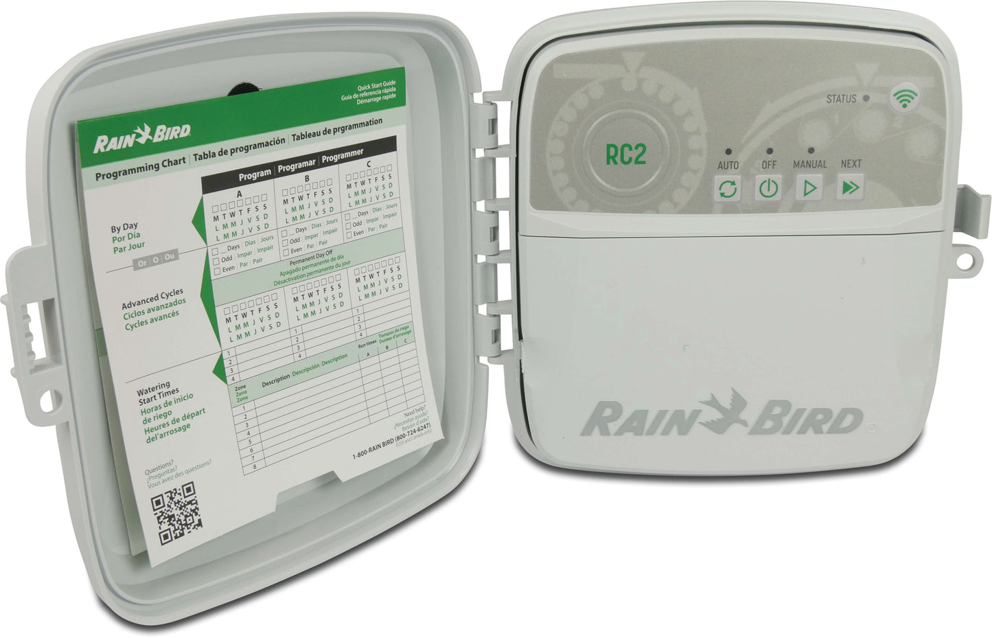 Rain Bird RC2 Wi-Fi kompatibel Steuergerät 24VAC Weiß 8 Stationen
