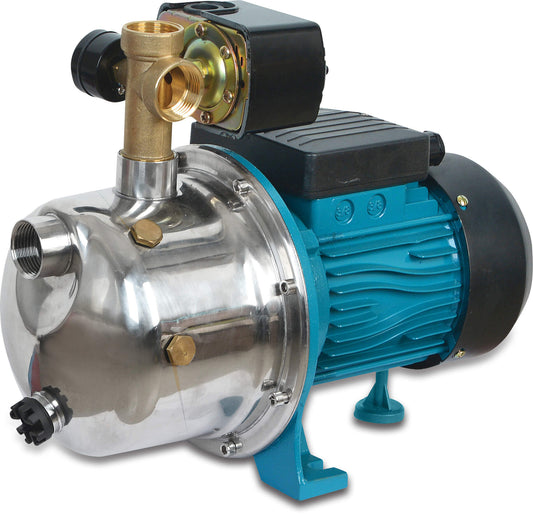 Kreiselpumpe Edelstahl 304 1" Innengewinde 3,2A 230VAC Blau AJ 50/60 Typ mit Druckschalter