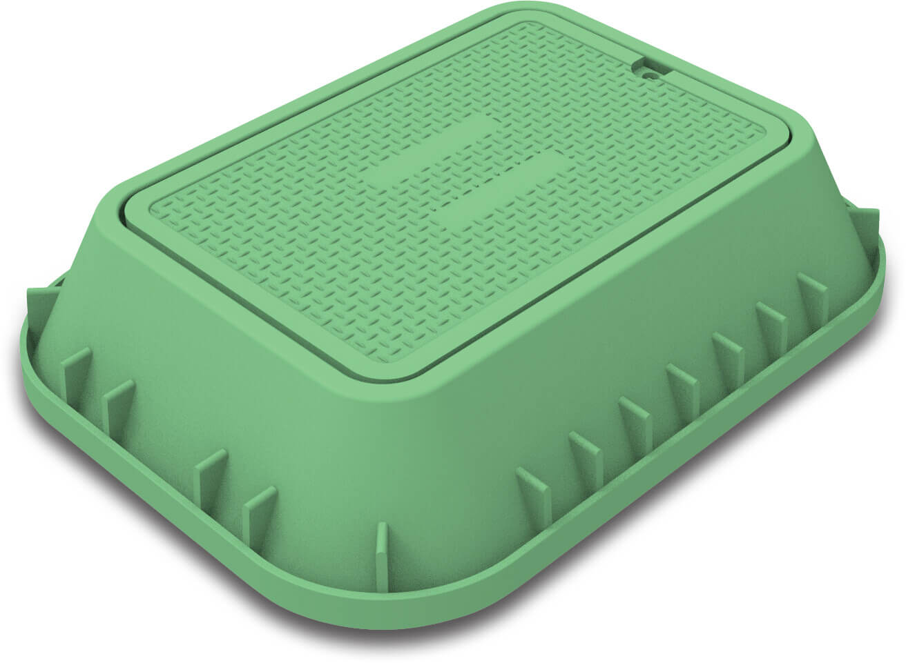 Profec Höhenausgleich für Hydrantschutzgehäuse rechteckig HDPE Grün Typ VB-1220-EXT