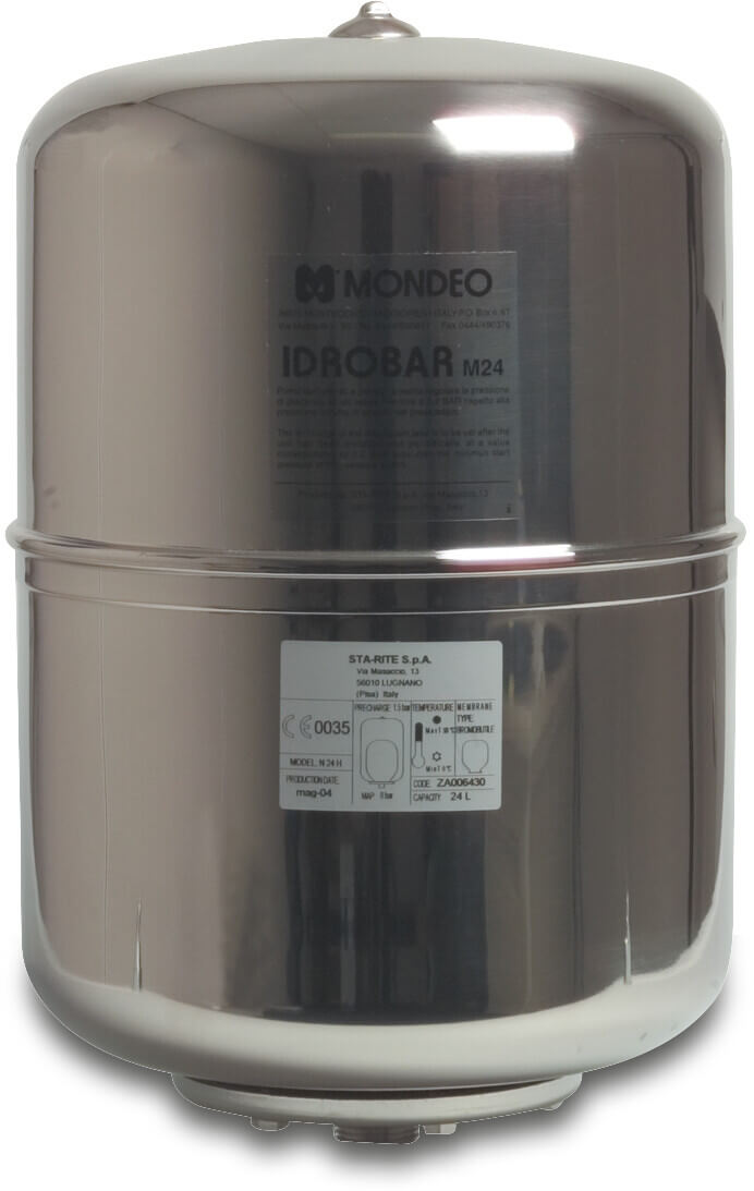 Druckkessel Edelstahl 304 3/4" Außengewinde 8bar 8ltr Typ vertikal