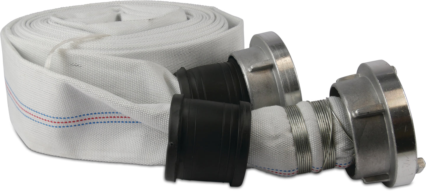 Profec Bau-und Industrieschlauch EPDM/Polyester Storz KA 89 10bar Weiß 10m Typ 75B