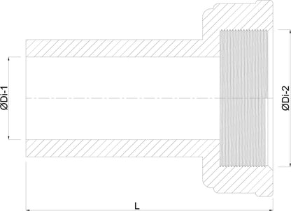VDL 2/3 Verschraubung PVC-U 32 mm x 1 1/4" Klebemuffe x Überwurfmutter IG 7,5bar Grau (VE: 20 St.)