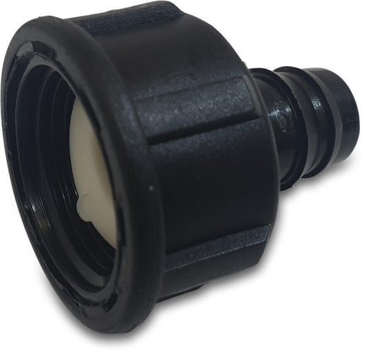 Tavlit Adapter PP 16 mm x 3/4" Tülle x Innengewinde 8bar Schwarz (VE: 10 St.)
