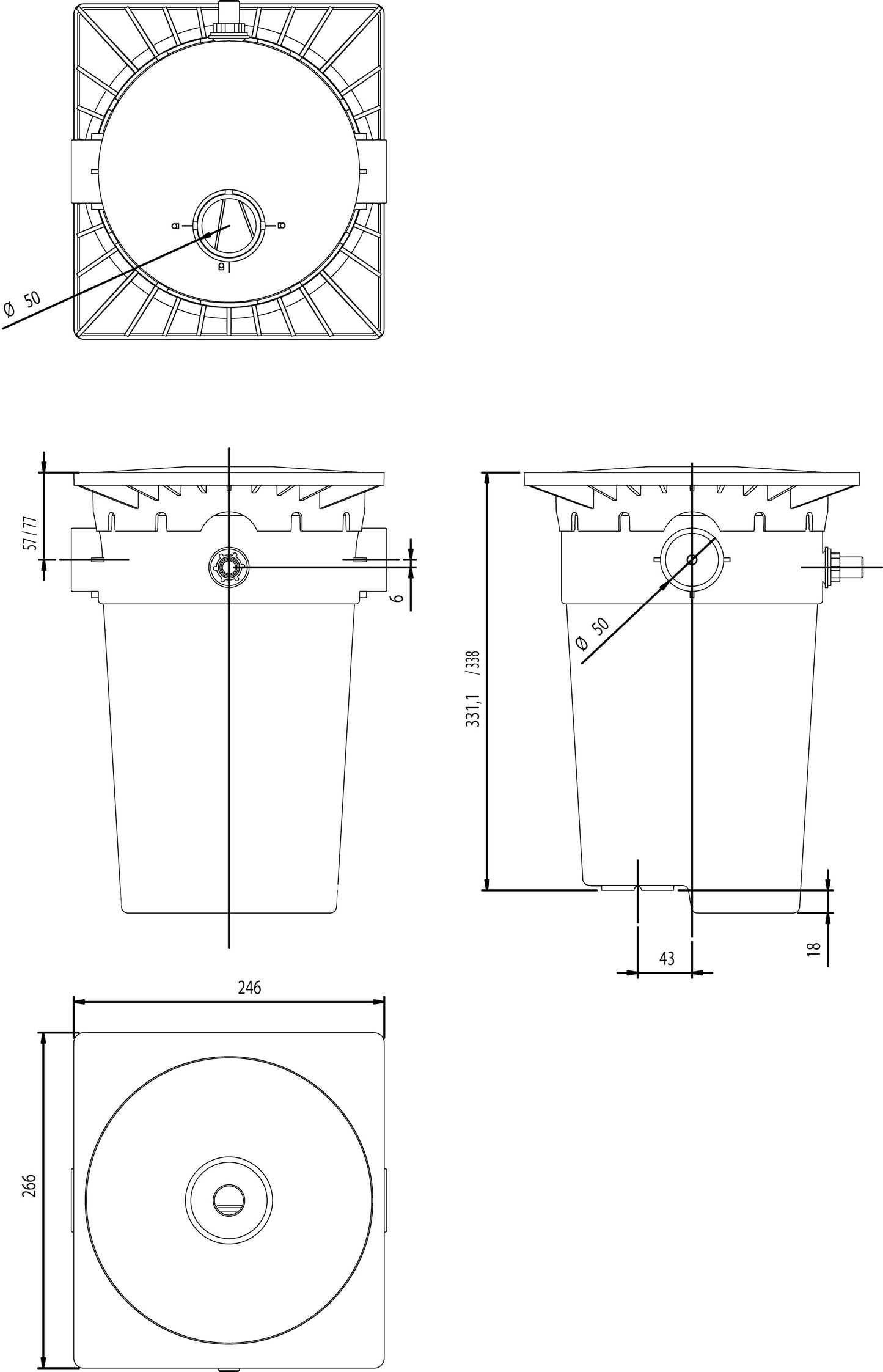 Weltico Niveauregler Weiß Typ A400 Design