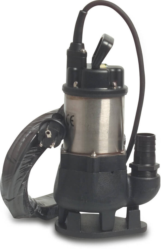 Tauchpumpe Edelstahl 304 1 1/4" Innengewinde 1,4A 230VAC Schwarz Typ JS 150 SV Vortex