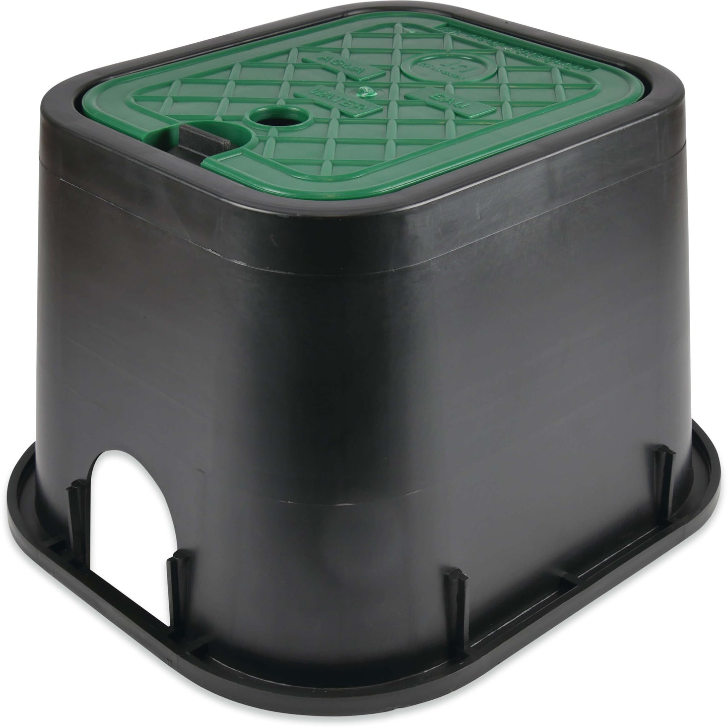 Ventilkasten rechteckig HDPE 1" Außengewinde Grün Typ VB 07703