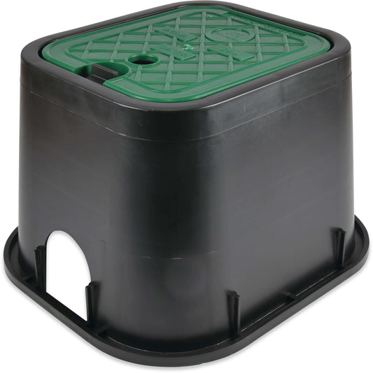 Ventilkasten rechteckig HDPE 1" Außengewinde Grün Typ VB 07703
