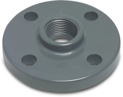 Profec Gewindeflansch PVC-U DN25 x 1" DIN Flansch x Innengewinde 16bar DN25 Grau PN10/16