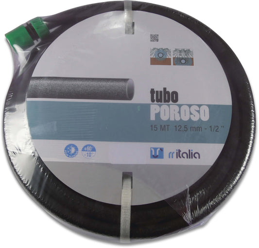 Schwitzschlauch Gummi 12,5 mm 0,3 - 0,8bar 2ltr/h Schwarz 15m