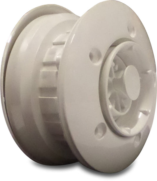 Flotide Verstellbare Einlaufdüse ABS 2" x 50 mm x 2" Klebemuffe x Außengewinde Weiß 40 mm Düse mit Mutter Typ mit Messing M5 Gewinde