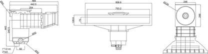 Weltico Skimmer ABS 1 1/2" x 2" Innengewinde Typ A800 Design