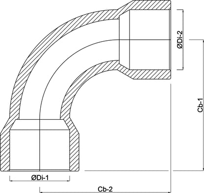 Profec Bogen 90° PVC-U 63 mm Klebemuffe 10bar Grau Typ aus Rohr hergestellt